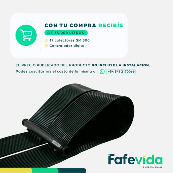 Kit Climatizador Solar para Piscinas Solarmat Sungreen 3 mts – 35000L - Imagen 5
